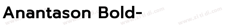 Anantason Bold字体转换